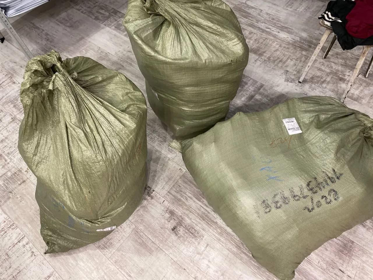 Упакованные грузовые места на складе